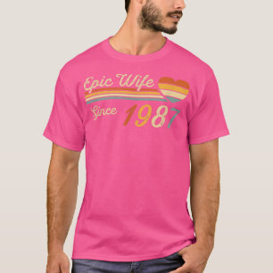 Camiseta Esposa épica desde 1987 35º aniversario Boda 35
