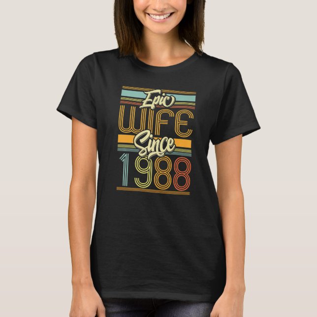 Camiseta Esposa épica desde 1988 35 años 35 años Boda Anniv (Anverso)