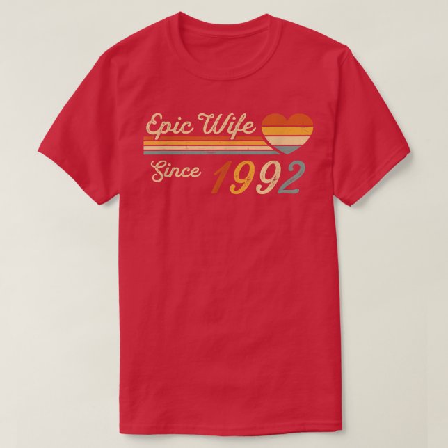 Camiseta Esposa épica desde 1992 30º aniversario Boda 30 (Diseño del anverso)