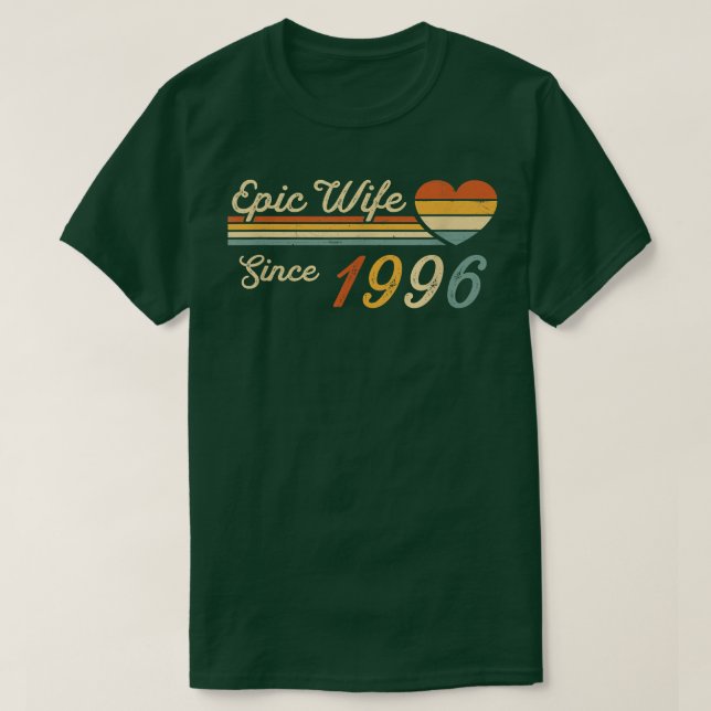 Camiseta Esposa épica desde 1996 26º Aniversario Boda 26 (Diseño del anverso)