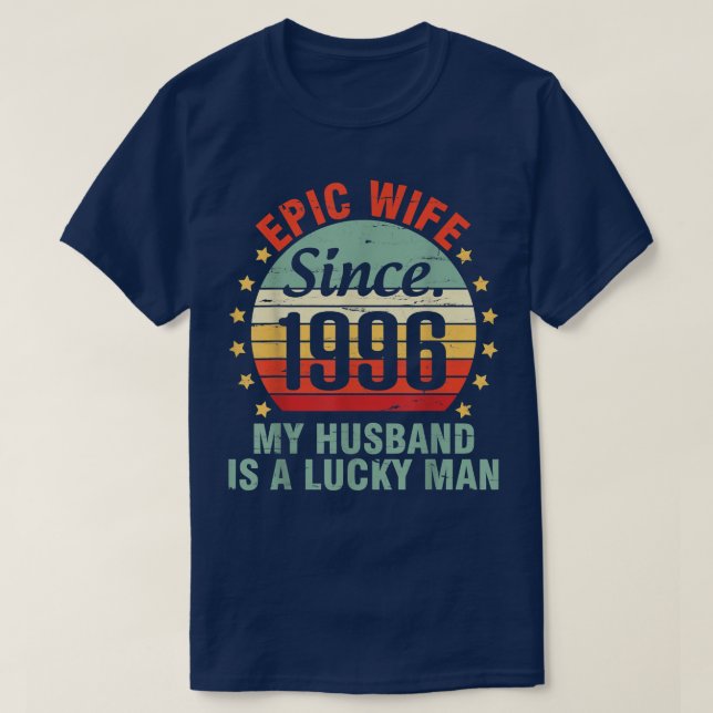Camiseta Esposa Épica Desde 1996 Mi Esposo Es Un Hombre Afo (Diseño del anverso)