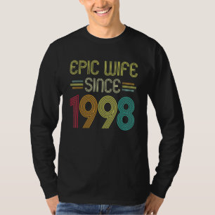 Camiseta Esposa épica desde 1998, su 24º aniversario Boda