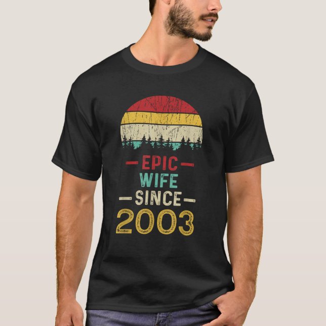 Camiseta Esposa épica desde 2003 Pareja Boda de 20 años Ann (Anverso)