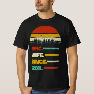 Camiseta Esposa Épica Desde 2011. Aniversario boda