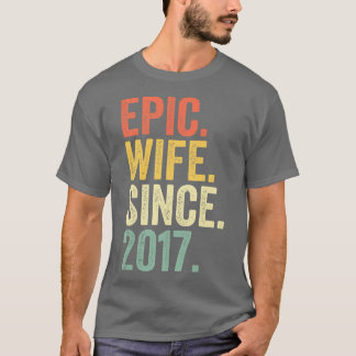 Camiseta Esposa épica desde 2017 5º aniversario de Boda 5 a
