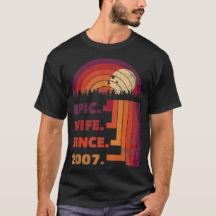Camiseta Esposa épica desde el aniversario 2007 14 años Mar