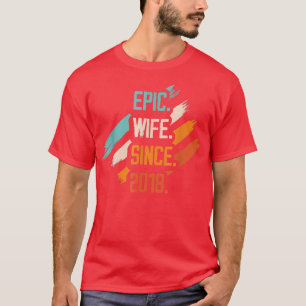 Camiseta Esposa épica desde matrimonio familiar de 2018 Par