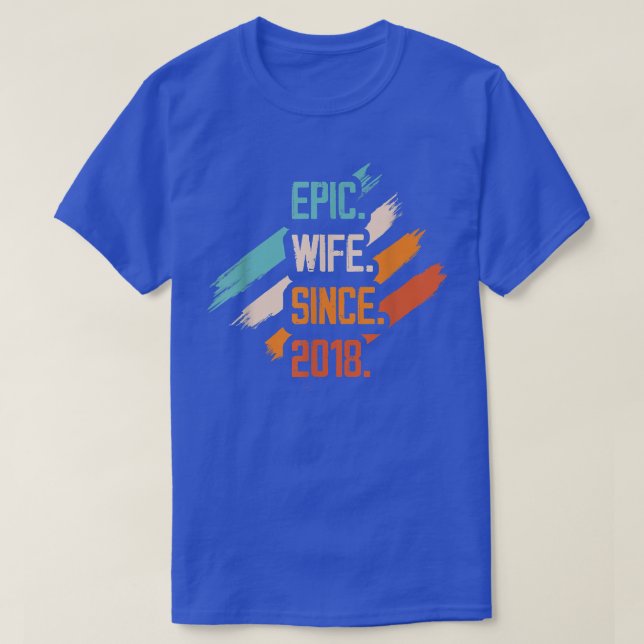 Camiseta Esposa épica desde matrimonio familiar de 2018 Par (Diseño del anverso)