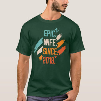 Camiseta Esposa épica desde matrimonio familiar de 2018 Par