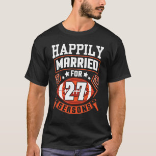 Camiseta Esposa Esposa Feliz De Casarse Durante 27 Años En