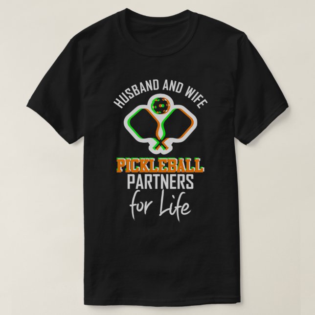 Camiseta Esposa Esposa Pickleball Partners for Life (Diseño del anverso)