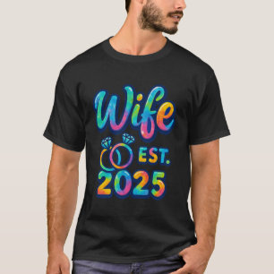 Camiseta Esposa Est 2025 Recién Casados Luna de Miel Boda P