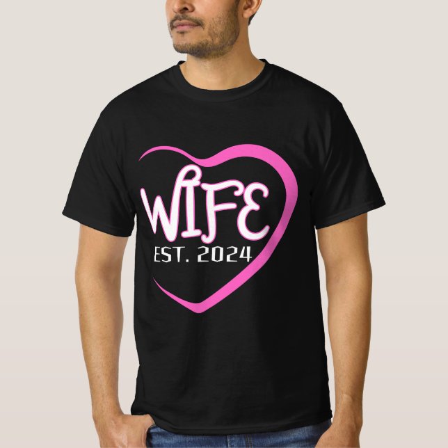 Camiseta Esposa Est. Esposa Boda casada 2024 (Anverso)