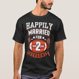 Camiseta Esposa Feliz De Casarse Durante 2 Años En El Fútbo