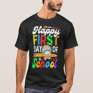 Camiseta Esposa Feliz Primer Día De Maestros Escolares Stu