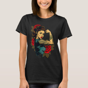 Camiseta Esposa fuerte: Las madres Rosas nunca se rinden 3