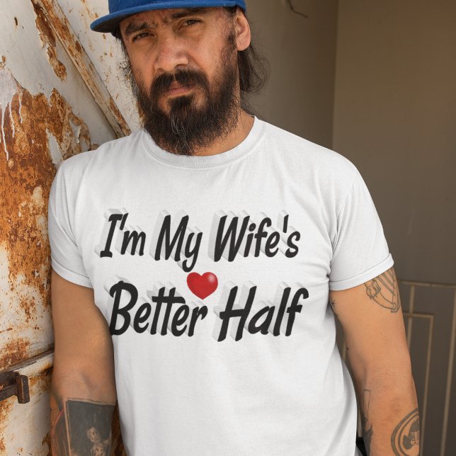 Camiseta Esposa graciosa cita texto negro (Subido por el creador)