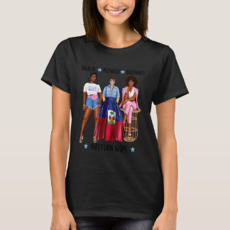 Camiseta Esposa haitiana de Haití Cónyuge Patriota Mujer Ne
