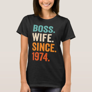 Camiseta Esposa Jefe desde 1974 49º aniversario del boda