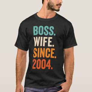 Camiseta Esposa Jefe desde 2004 19º aniversario del boda