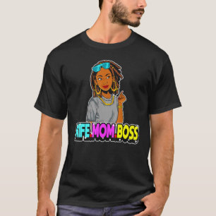 Camiseta Esposa Jefe Mamá Cristiana Melanin Chicas Mujeres