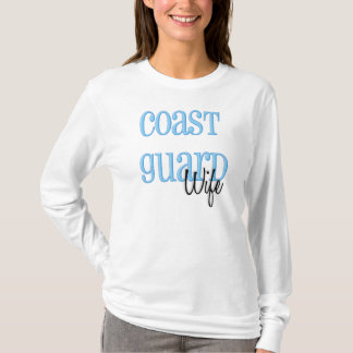 Camiseta Esposa larga del guardacostas de la manga