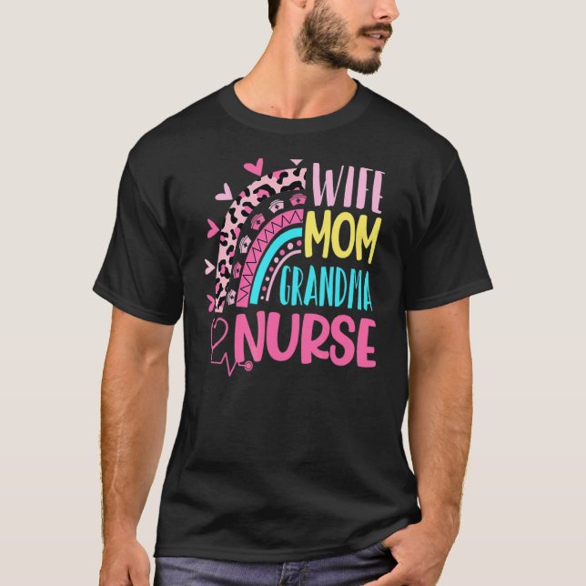 Camiseta Esposa Mamá Abuela Enfermera Madre Día de Enfermer (Anverso)
