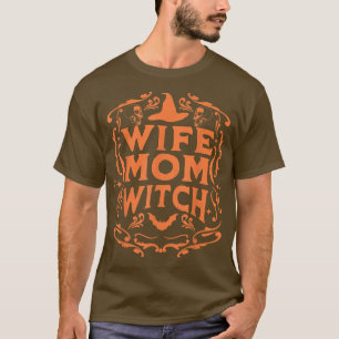 Camiseta Esposa Mamá Bruja Graciosa Día de la Madre Hallowe