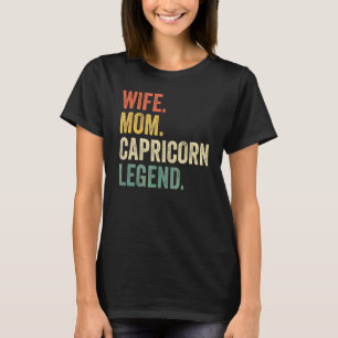 Camiseta Esposa Mamá Capricornio Legend Zodiac Astrología M