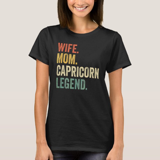 Camiseta Esposa Mamá Capricornio Legend Zodiac Astrología M (Anverso)