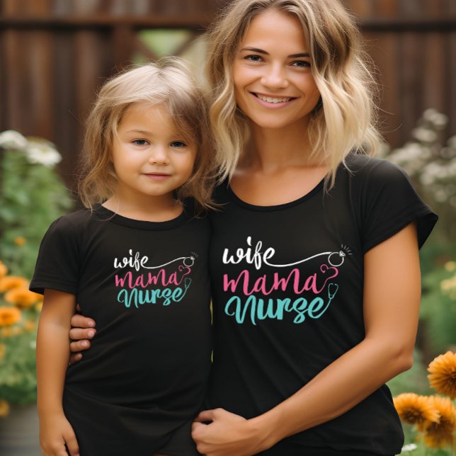 Camiseta Esposa Mamá Día de la Madre de enfermería (Subido por el creador)