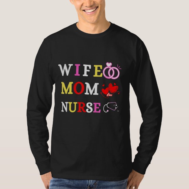 Camiseta Esposa Mamá Enfermera (Anverso)