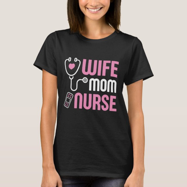 Camiseta Esposa Mamá Enfermera (Anverso)