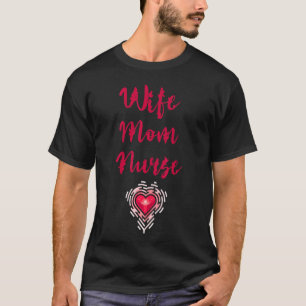 Camiseta Esposa Mamá Enfermera Heartbeat Lpn Hospital Enfer