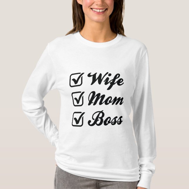 Camiseta Esposa Mamá Jefa (Anverso)