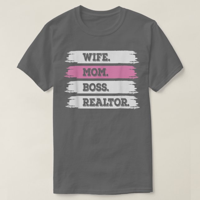 Camiseta esposa mamá jefa de relaciones públicas mujeres (Diseño del anverso)