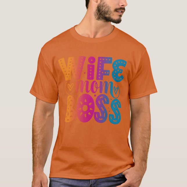Camiseta Esposa Mamá Jefe Día de la Madre chica (Anverso)