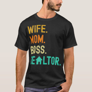 Camiseta Esposa Mamá Jefe Realtor Funny Agente Inmobiliario