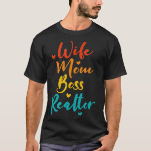 Camiseta Esposa Mamá Jefe Realtor Mujeres Divertidas Mamá D