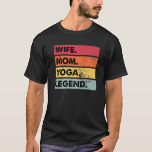 Camiseta Esposa Mamá Leyenda de yoga Graciosa Medición de m