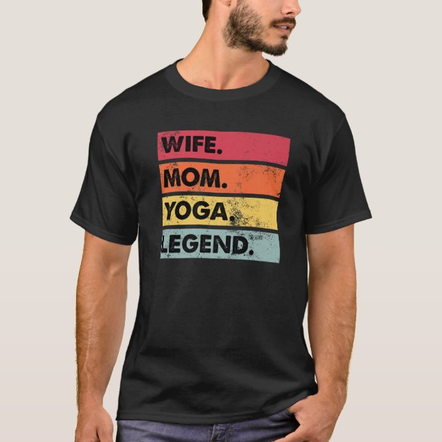 Camiseta Esposa Mamá Leyenda de yoga Graciosa Medición de m (Anverso)