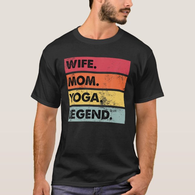 Camiseta Esposa Mamá Leyenda de yoga Graciosa Medición de m (Anverso)