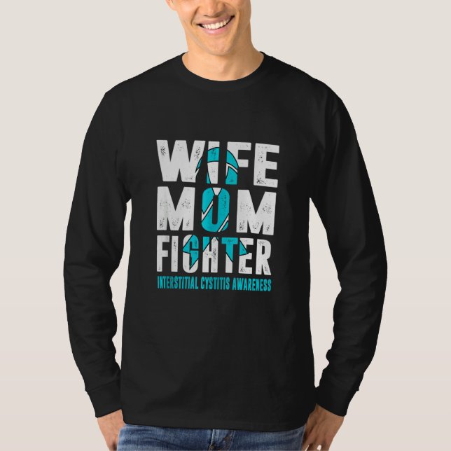 Camiseta Esposa Mamá lucha contra la cistitis intersticial  (Anverso)