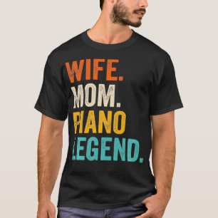 Camiseta Esposa Mamá PianoFunny Madre Piano Retro Vintage