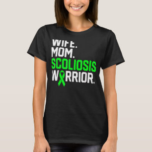 Camiseta Esposa Mamá Scoliosis Guerrero Conciencia De La Co