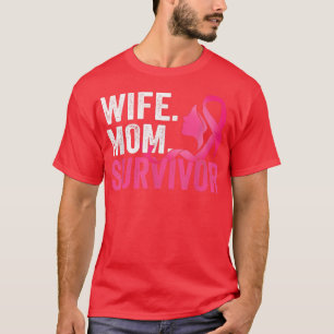 Camiseta Esposa Mamá Sobreviviente Cinta Rosa Awaren por Cá