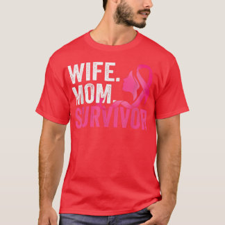 Camiseta Esposa Mamá Sobreviviente Cinta Rosa Awaren por Cá