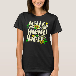 Camiseta Esposa mujer madre madre jefe gráfica de madre