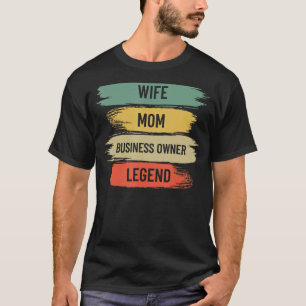 Camiseta Esposa Negra Mamá Propietaria de Negocio CEO Empre