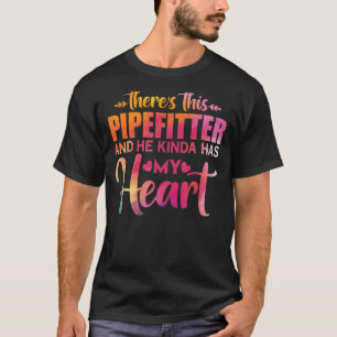 Camiseta Esposa o novia de Pipefitter cita texto floral